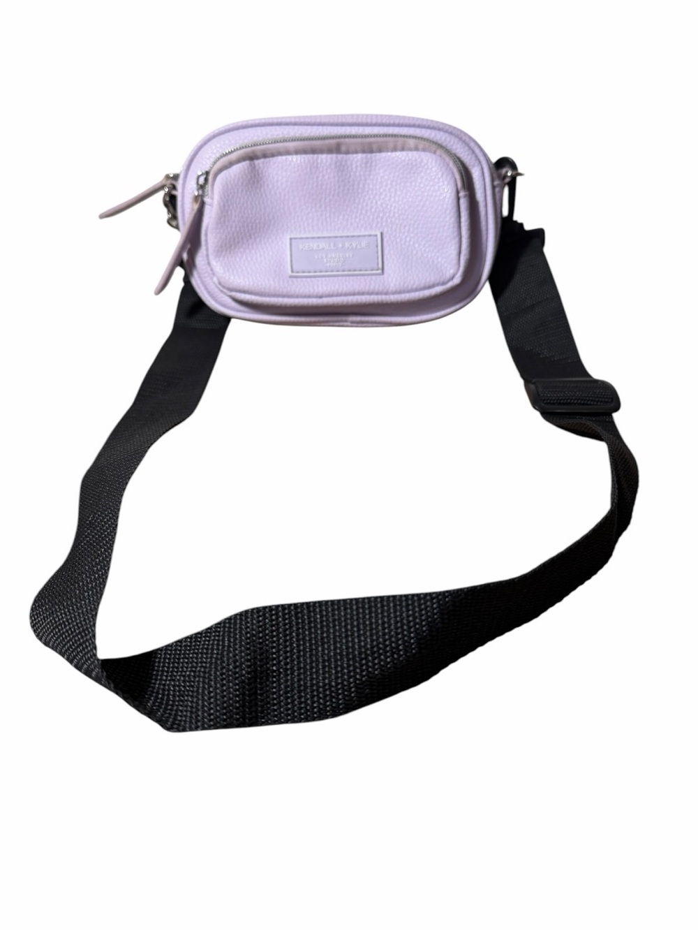 Kendall & Kylie Lavender Crossbody Belt Bag with Black Strap